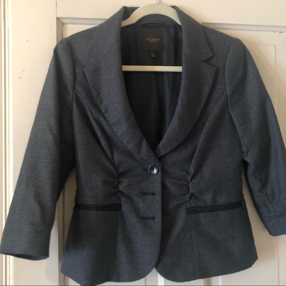 The Limited Grey Patterned Blazer